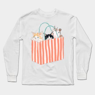 Peeping Cat Long Sleeve T-Shirt